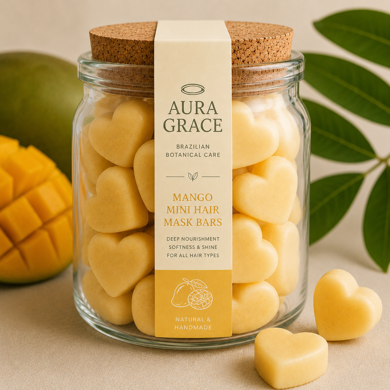 Mango Hair Mask Hearts